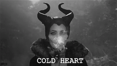 Woman With Horns Blowing Smoke Cold Heart GIF