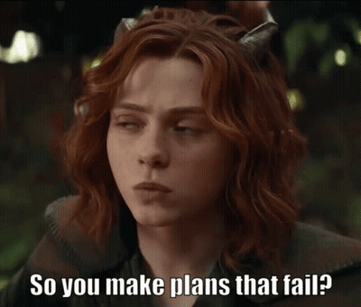 Woman With Horns Says So You Make Plans That Fail GIF