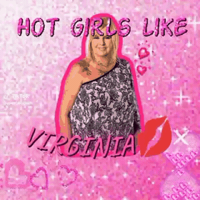 Woman With Hot Girls Like Virginia On Pink Background GIF