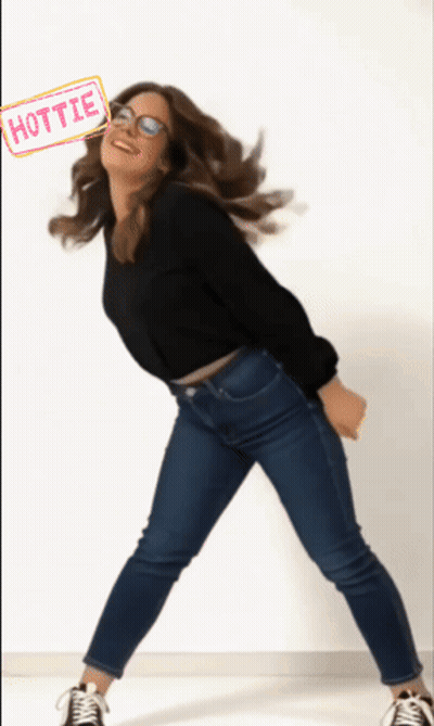 Woman With Hottie Sticker GIF