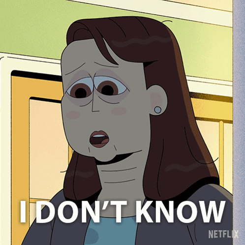 Woman With I Don't Know Behind Her GIF