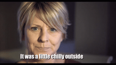 Woman With It Was A Little Chilly Outside GIF