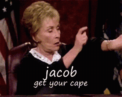 Woman With Jacob Get Your Cape GIF