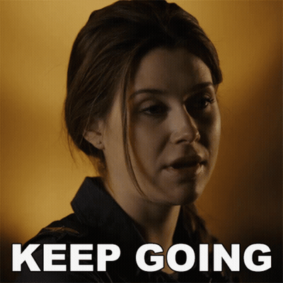 Woman With Keep Going Below GIF