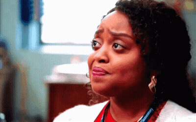 Woman With Lanyard Saying Elementary GIF