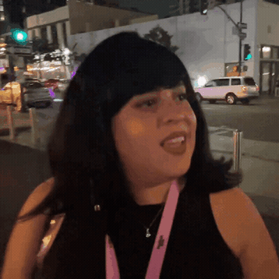 Woman With Lanyard Saying I Love You GIF