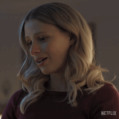 Woman With Large Chest In Black Bra Saying Girl Please GIF