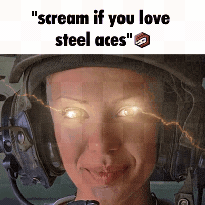 Woman With Lightning Eyes Scream If You Love Steel Aces GIF