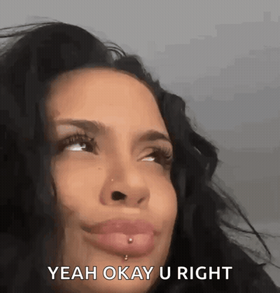 Woman With Lip Piercing Says Yeah Okay U Right GIF