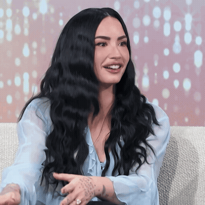 Woman With Long Black Hair And I Love You Tattoo GIF