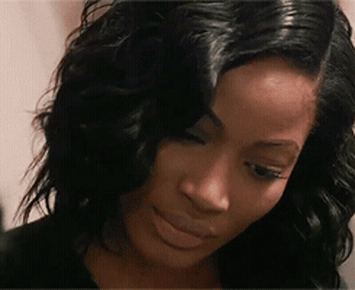 Woman With Long Black Hair Close-Up GIF