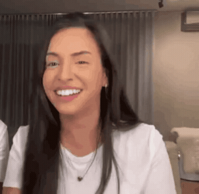Woman With Long Black Hair Smiling GIF