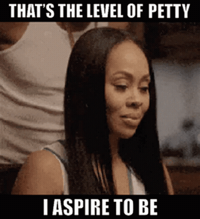 Woman With Long Black Hair Smiling Says That's The Level Of Petty I Aspire To Be GIF