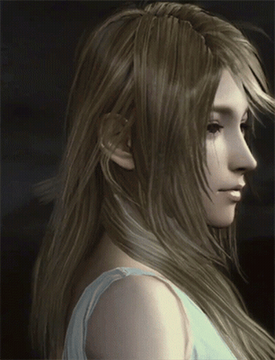 Woman With Long Blonde Hair And White Tank Top GIF