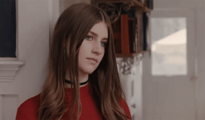 Woman With Long Brown Hair And Choker GIF