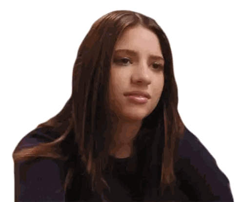 Woman With Long Brown Hair In Purple Sweater Sticker
