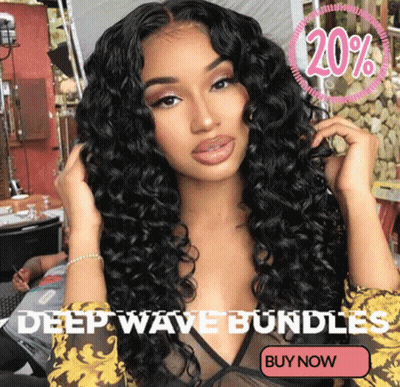Woman With Long Curly Hair In Black And Gold Top Holding Hair GIF