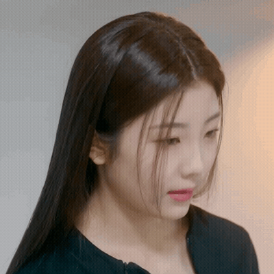 Woman With Long Dark Hair Close Up GIF