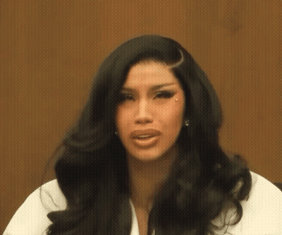 Woman With Long Dark Hair In White Shirt GIF