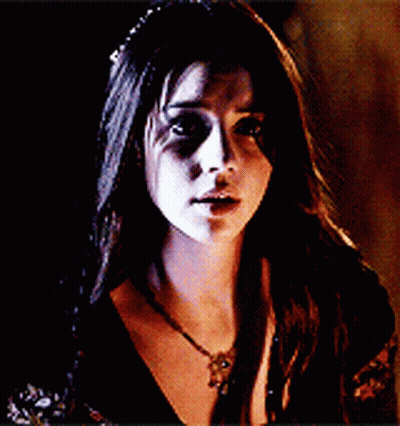 Woman With Long Dark Hair Necklace Headband GIF