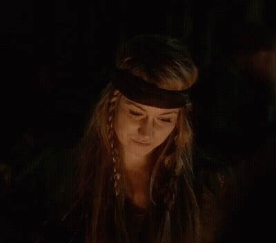 Woman With Long Hair And Feathers GIF
