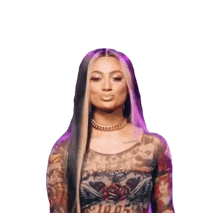 Woman With Long Hair And Tattoo Sticker