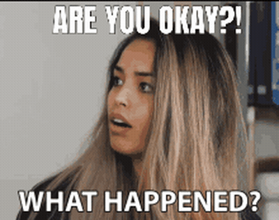 Woman With Long Hair Asking Are You Okay What Happened GIF