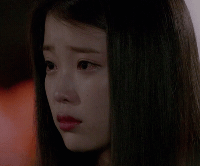 Woman With Long Hair Crying Tear GIF