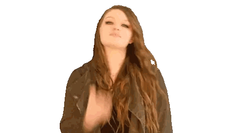 Woman With Long Hair In Leather Jacket Sticker