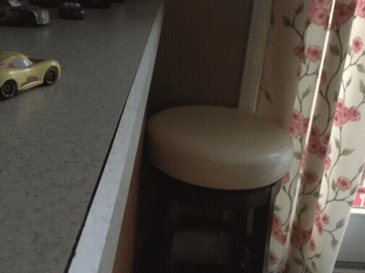 Woman With Long Hair In Striped Dress And Kimono GIF