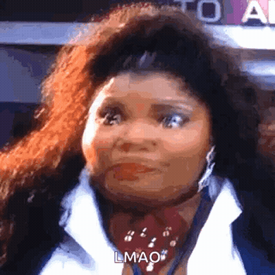 Woman With Long Hair Making Face GIF