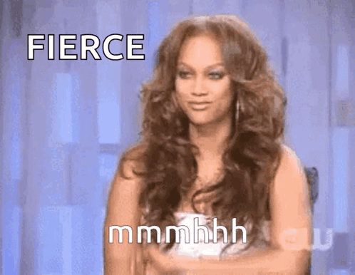 Woman With Long Hair Making Funny Face Fierce GIF