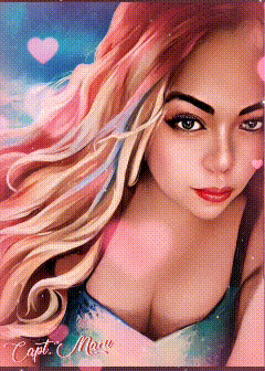 Woman With Long Hair Saying Capt Mary GIF
