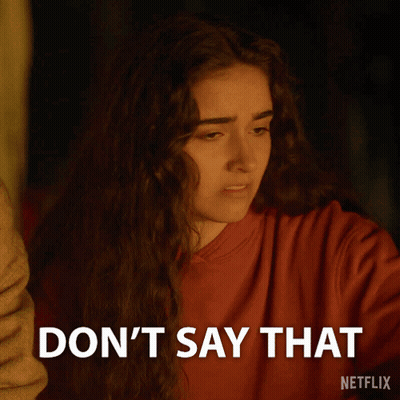 Woman With Long Hair Saying Don't Say That GIF