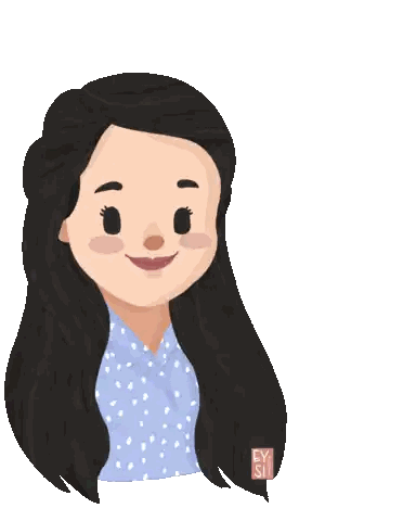 Woman With Long Hair Saying Thank You Sticker