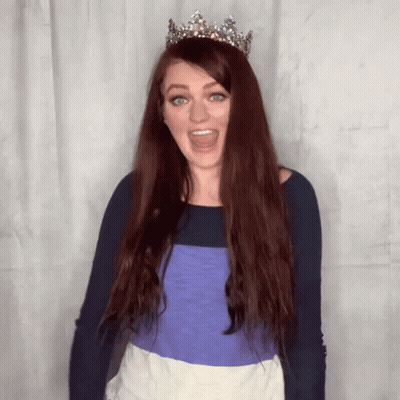 Woman With Long Red Hair And Tiara GIF