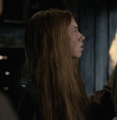 Woman With Long Red Hair Surprised GIF