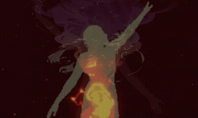 Woman With Many Arms And Fire From Belly GIF