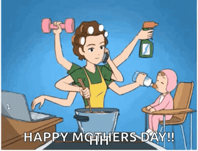 Woman With Many Arms Cooking And Talking GIF
