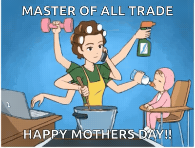 Woman With Many Hands Cooking And Talking GIF
