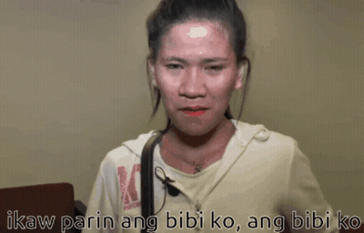 Woman With Microphone Saying Ikaw Parin Ang Bibi Ko Ang Bibi Ko GIF