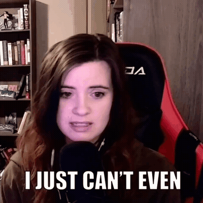 Woman With Microphone Says I Just Can't Even GIF