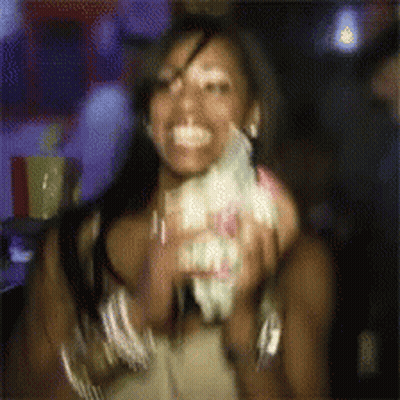 Woman With Money On Face GIF