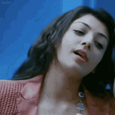 Woman With Mouth Open Blue Background GIF