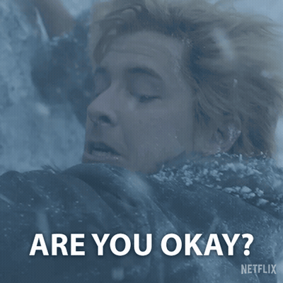Woman With Mouth Open Saying Are You Okay GIF