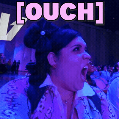 Woman With Mouth Open Saying Ouch GIF