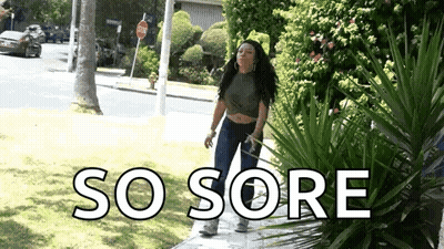 Woman With My Legs Written On Leg GIF