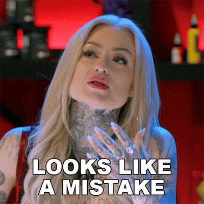 Woman With Neck Tattoo Looks Like Mistake GIF
