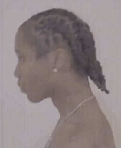 Woman With Necklace And Earrings Standing GIF