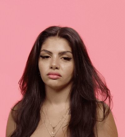 Woman With Necklace Letter E GIF